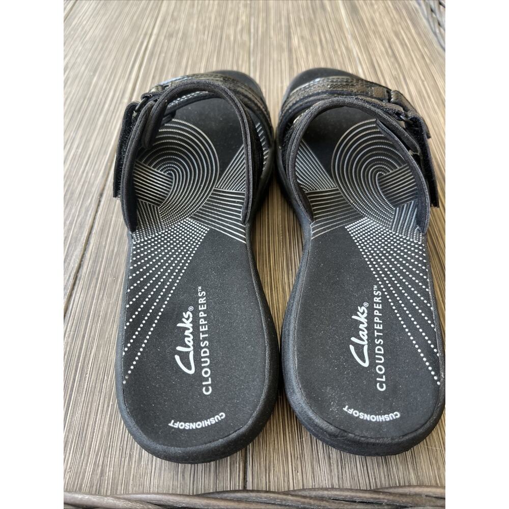 Clarks Cloudsteppers Breeze Piper Slide Sandals Women's Blk Slip-On Comfort - 9M - Picture 9 of 11